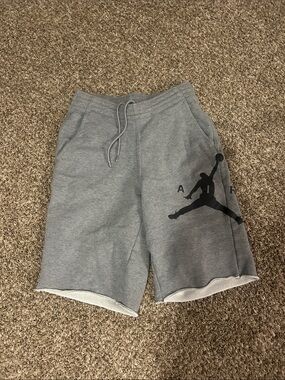 Jordan Gray Fleece Jumpman Athletic Shorts